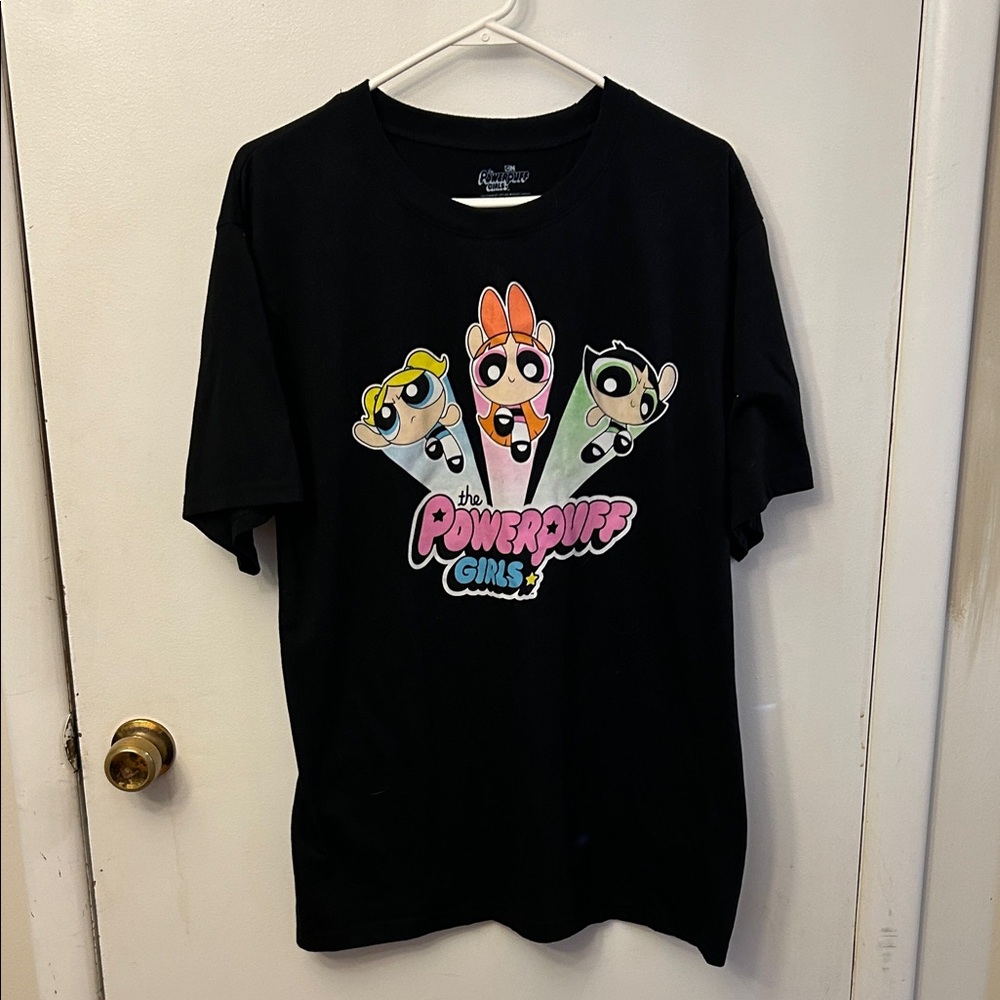 Cartoon Network Powerpuff Girls Black Tee Size XL